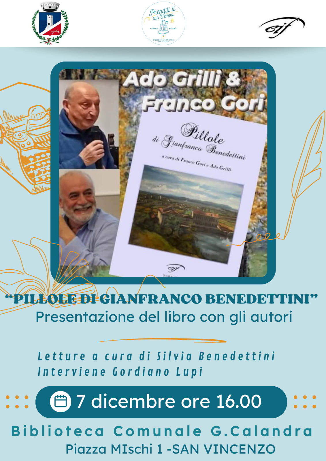 PILLOLE DI GIANFRANCO BENEDETTINI - PRESENTAZIONE DEL LIBRO CON GLI AUTORI