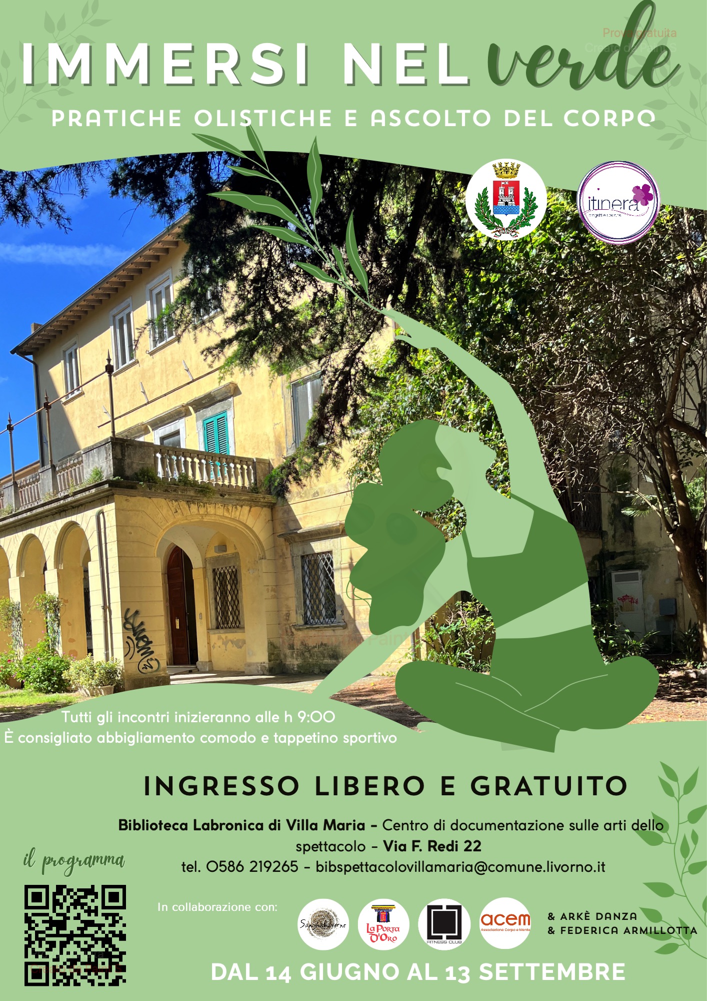 "Immersi nel Verde" - Incontri Olistici Gratuiti a Villa Maria
