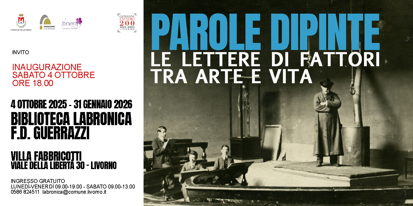 Mostra a Villa Fabbricotti : Parole dipinte. Le lettere di Fattori tra arte e vita