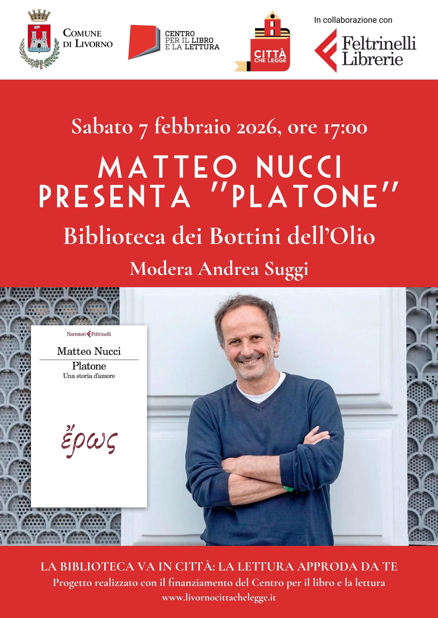 Matteo Nucci presenta &ldquo;Platone&rdquo; alla Biblioteca dei Bottini dell&rsquo;Olio