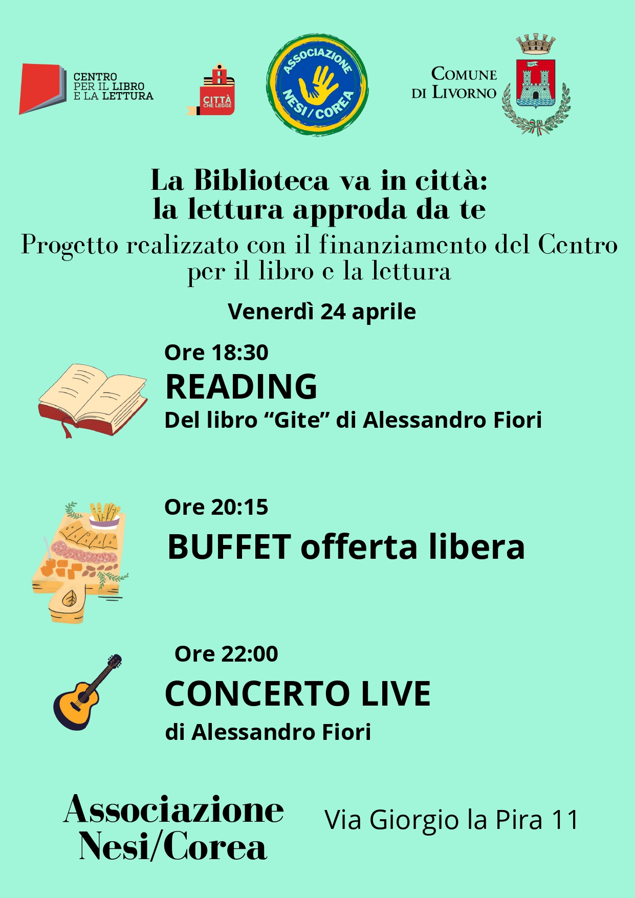 Una serata tra lettura, musica e convivialit&agrave; con Alessandro Fiori