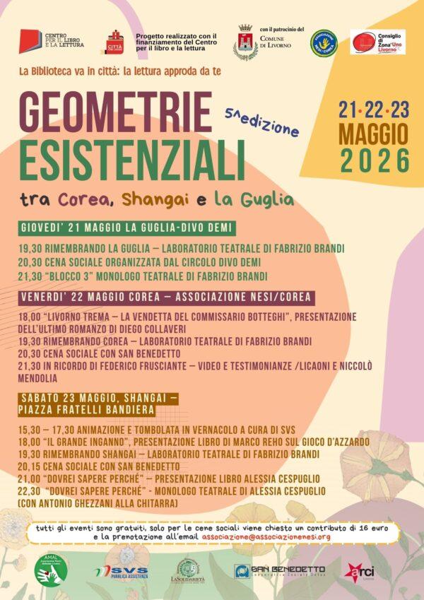 &ldquo;Geometrie esistenziali&rdquo;: tre giorni tra cultura, teatro e comunit&agrave; a Livorno