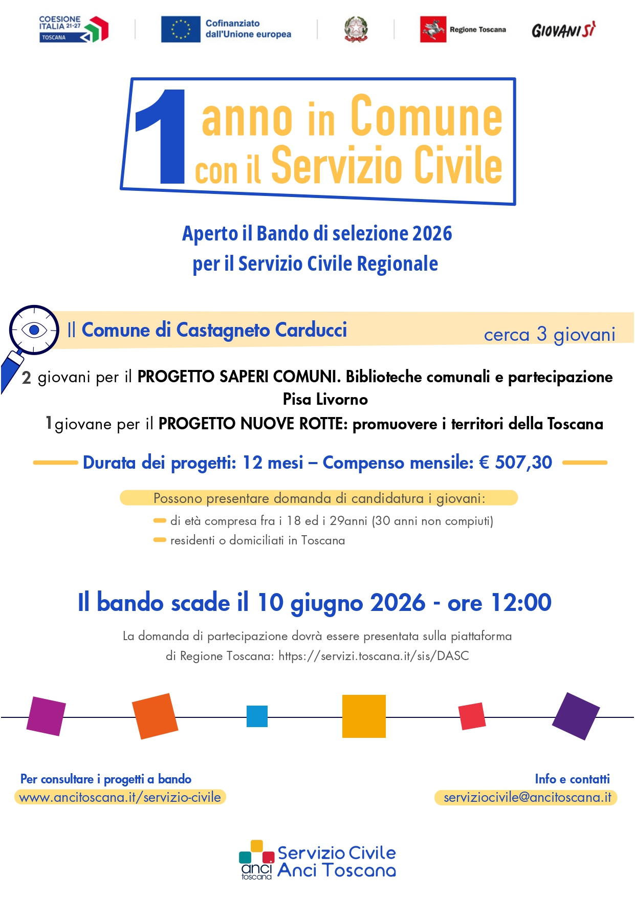 Servizio Civile Regionale Comune di Castagneto Carducci