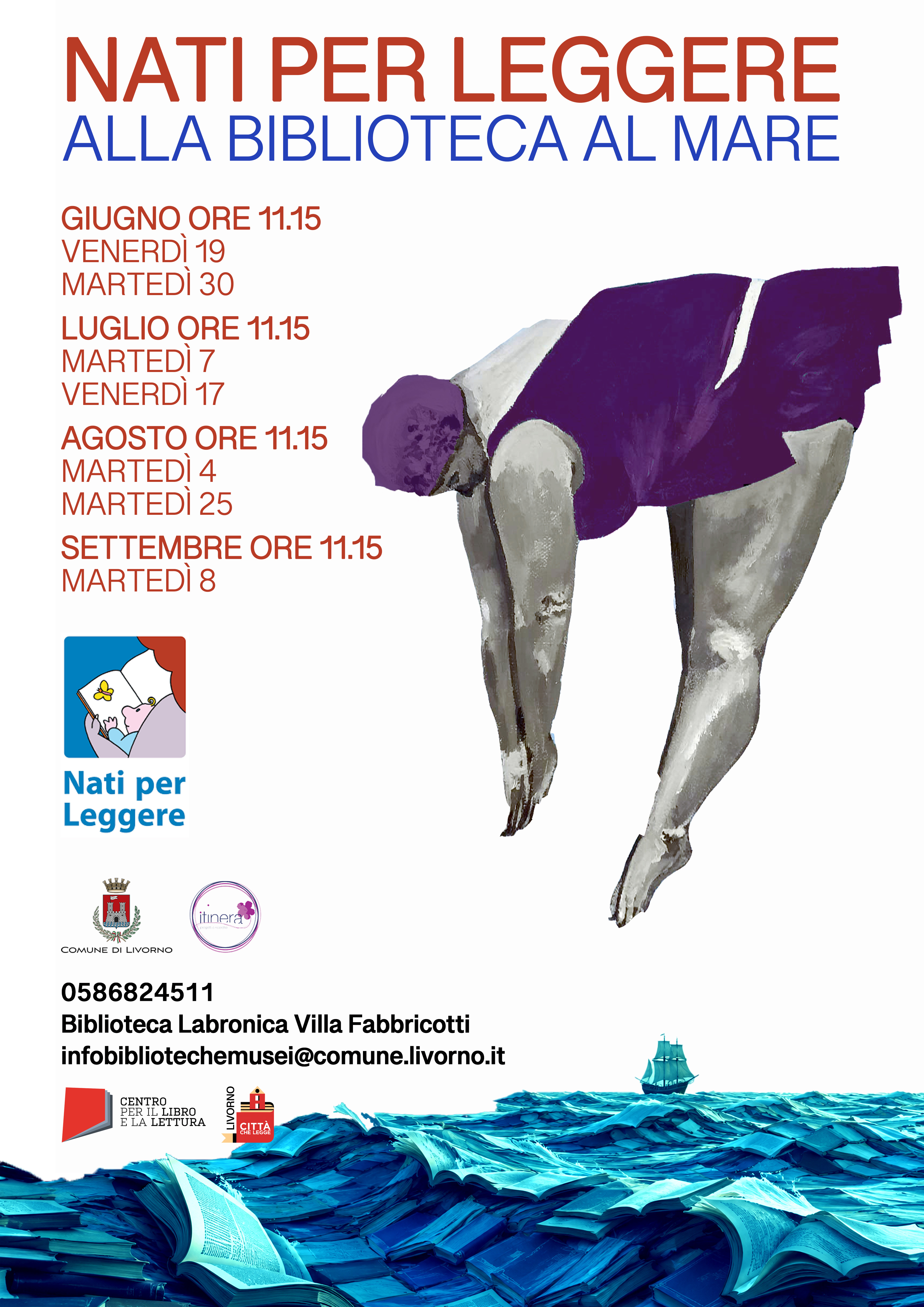 Nati per Leggere in riva al mare Il calendario delle letture ad alta voce della Biblioteca al Mare