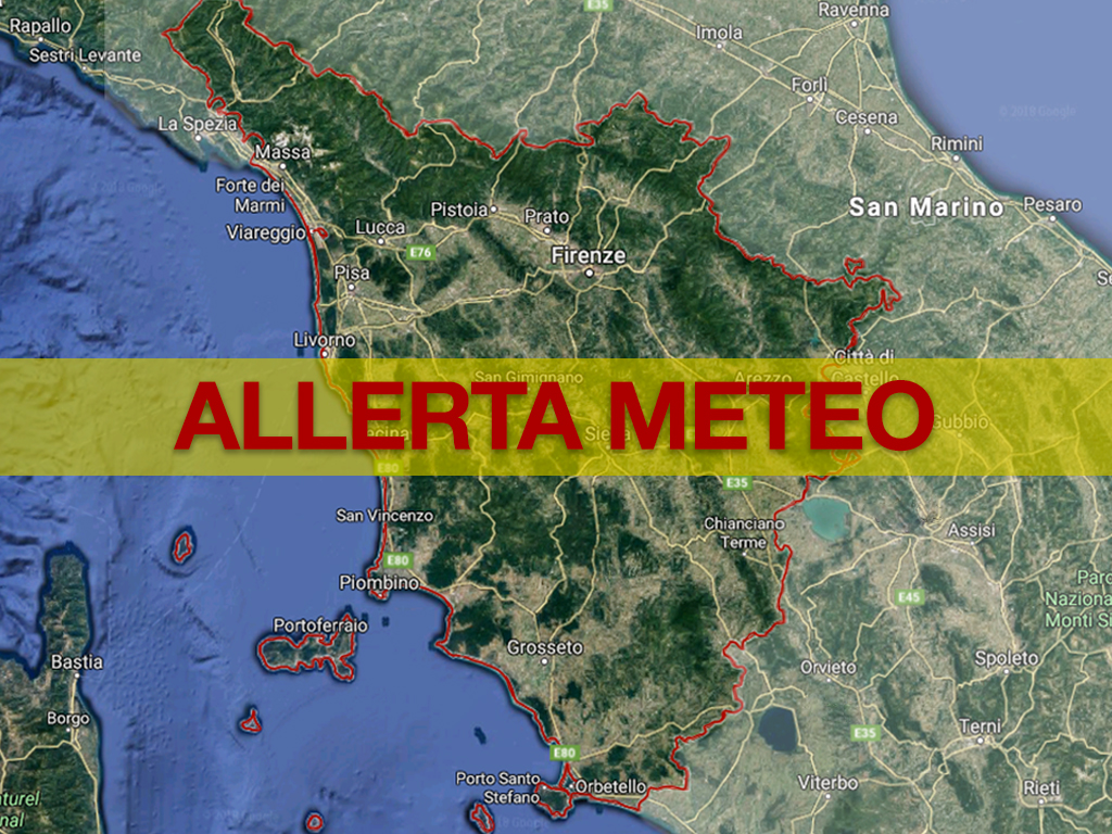 Livorno : Chiusi i parchi per allerta meteo arancio per forti temporali e rischio idrogeologico