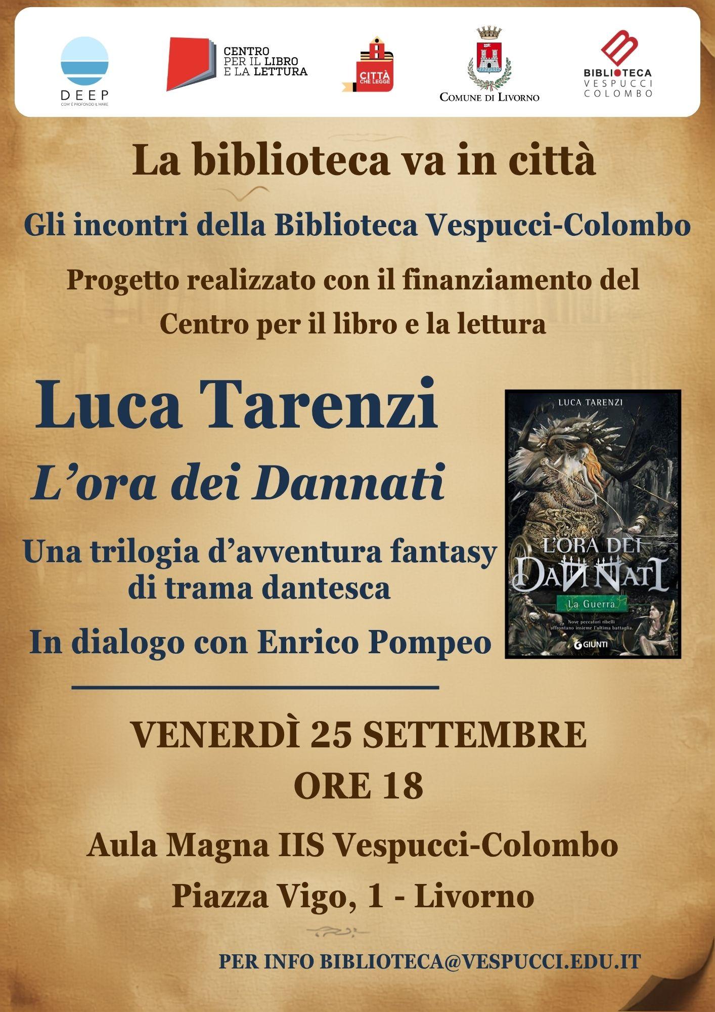 "L'ora dei dannati" : l'autore, Luca Terenzi , in dialogo con Enrico Pompeo