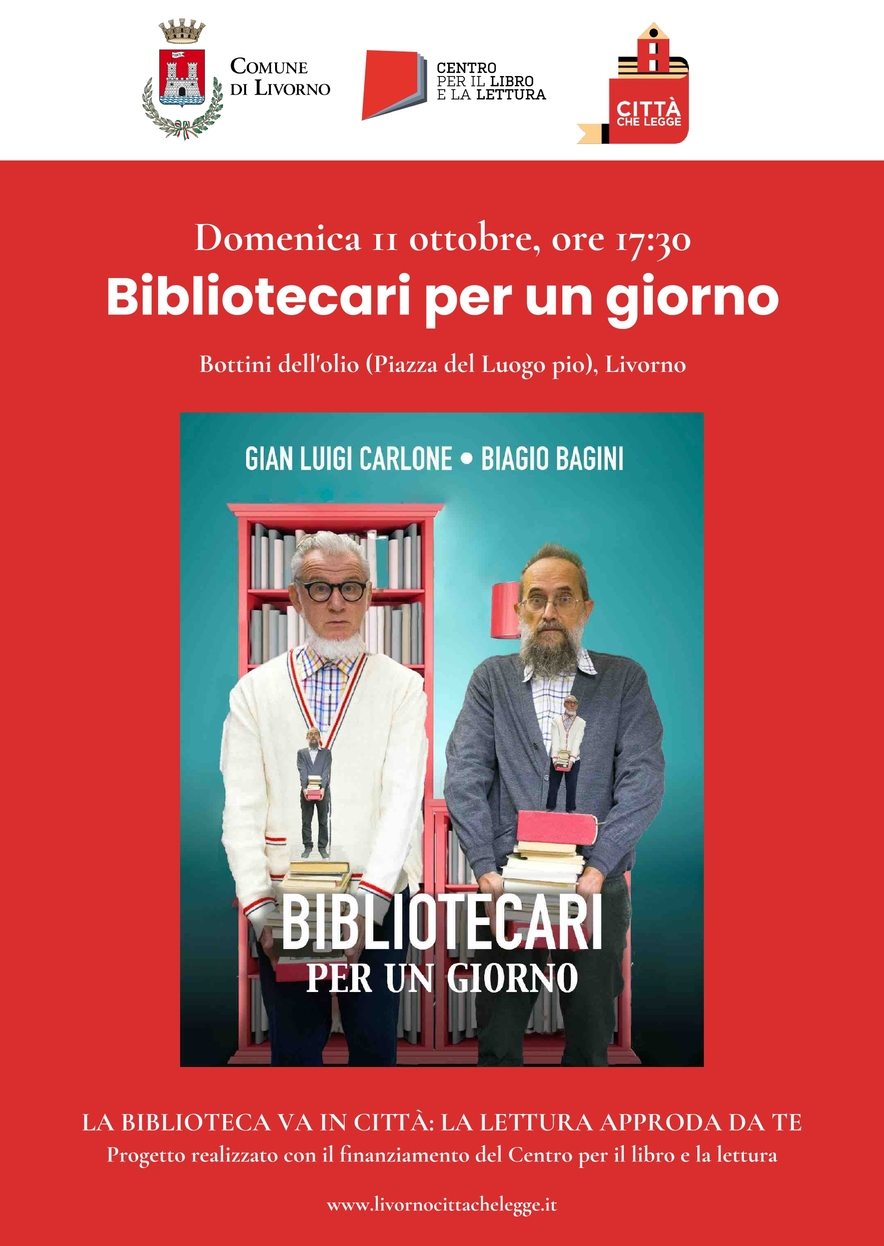 &ldquo;Bibliotecari per un giorno", spettacolo comico e poetico di musica e narrazione - Bottini dell'olio