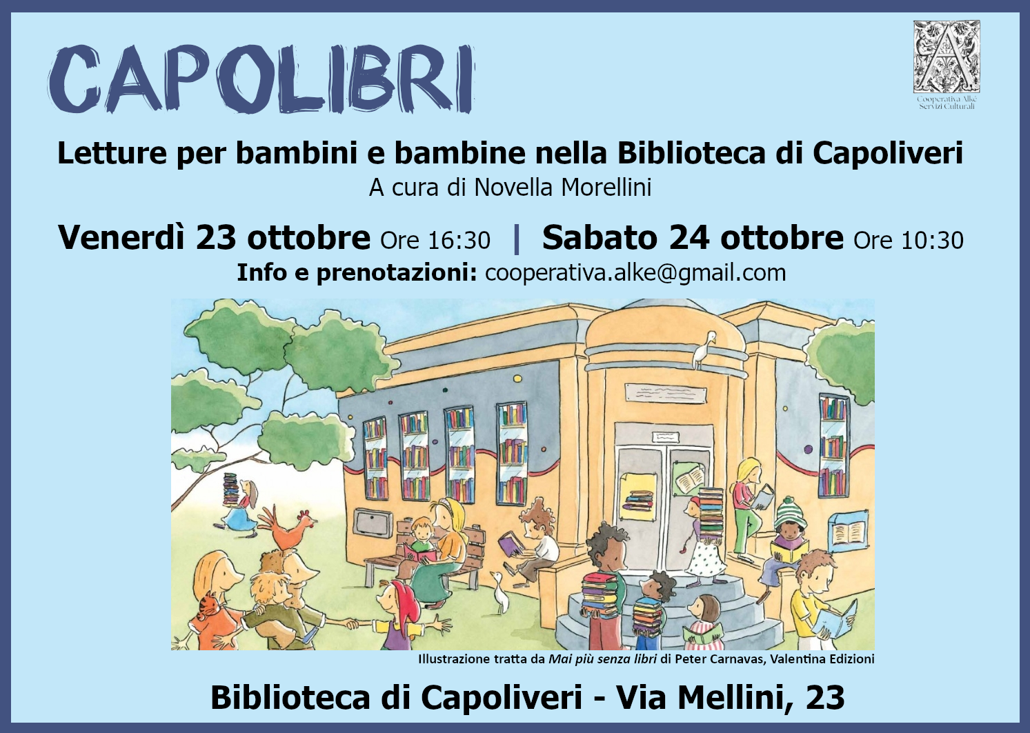 CAPOLIBRI : Letture per bambine e bambini nella Biblioteca Comunale di Capoliveri