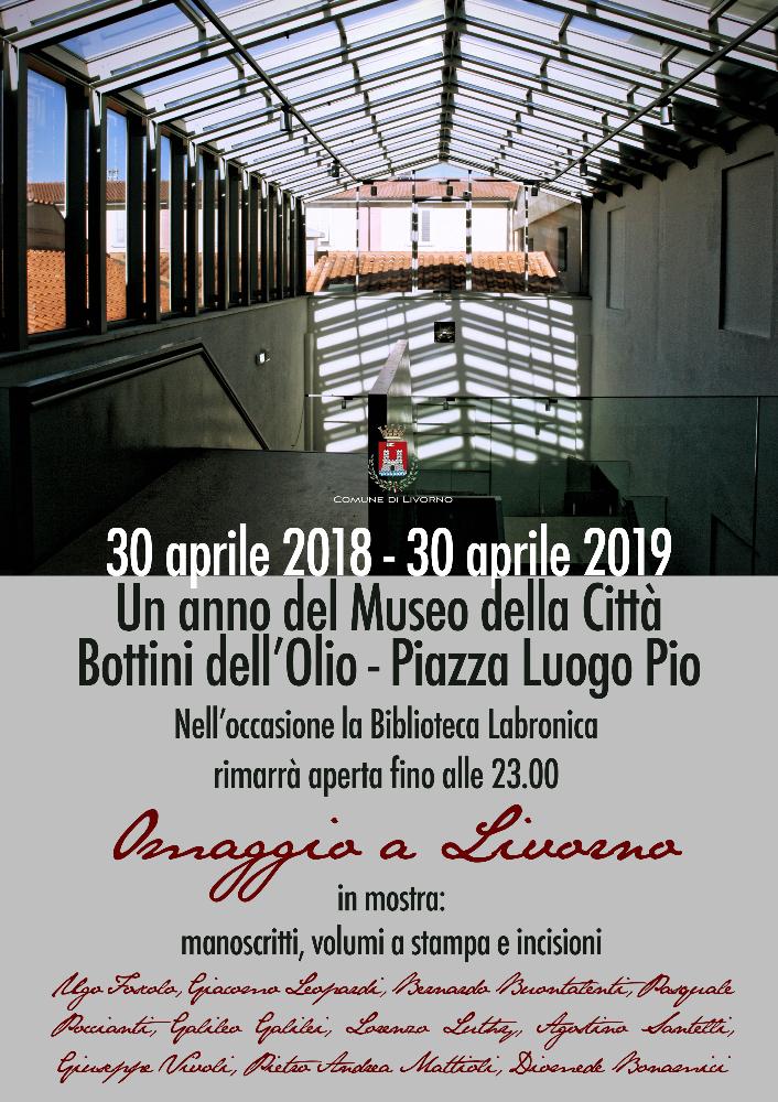 Apertura straordinaria Biblioteca Bottini dell'Olio